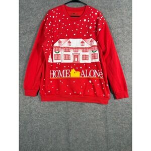Home Alone Movie Ugly Christmas Sweater Red XL Snow House